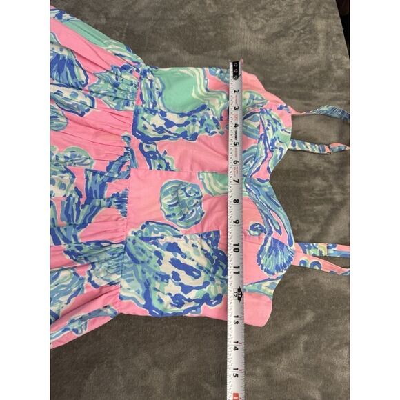 Lilly Pulitzer Ardleigh Seashell Dress XS Pink Blue Shell Print 100% Cotton - Picture 8 of 12